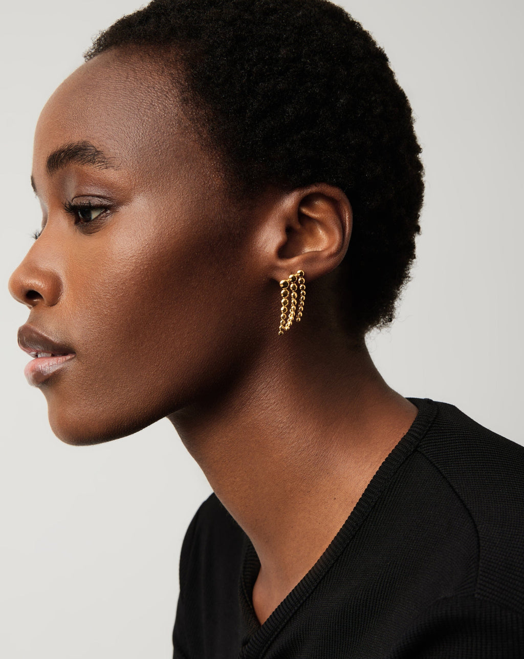 Beaded Waterfall Drop Earrings | 18ct Gold Vermeil