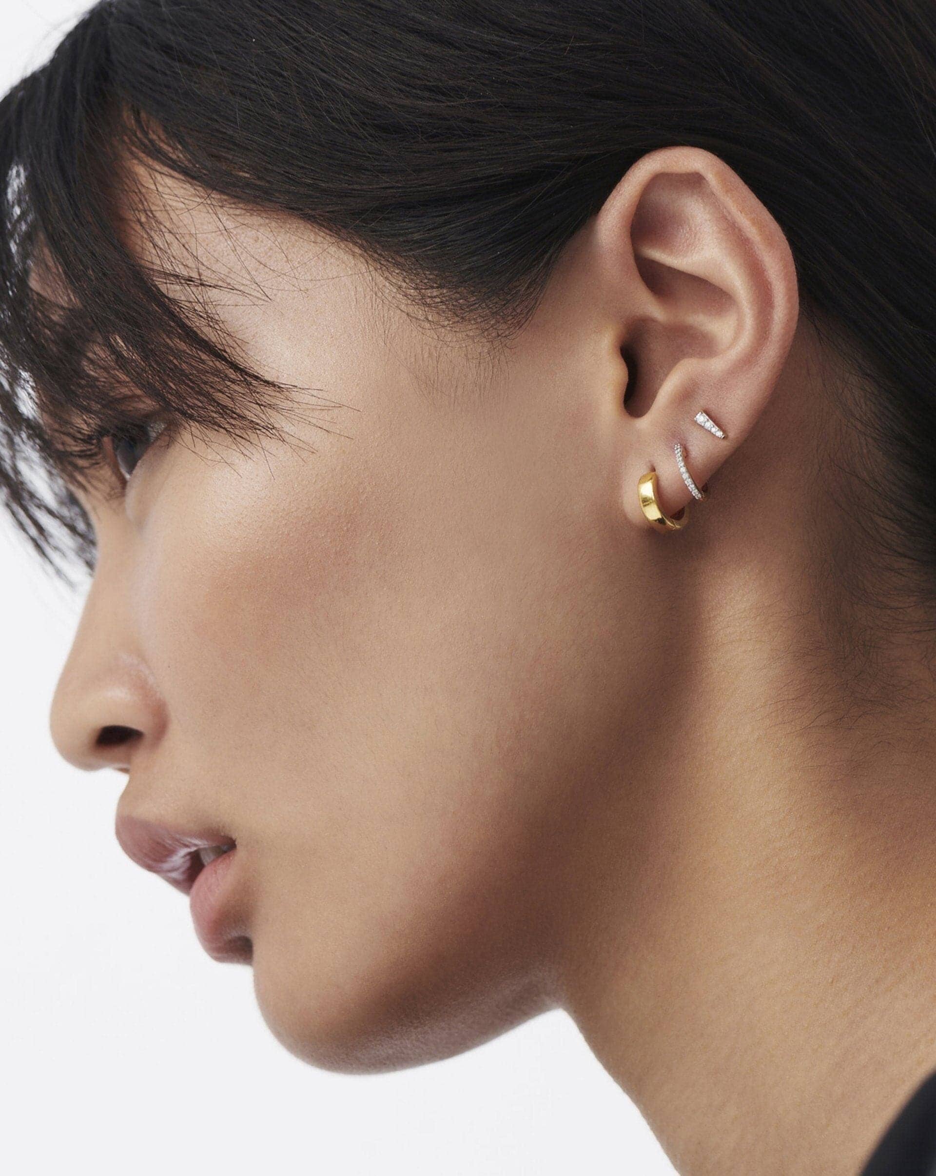 Celestial Pave Spike Stud Earrings | Gold/Cubic Zirconia
