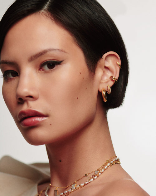 Chubby Small Hoop Earrings | 18ct Gold Vermeil