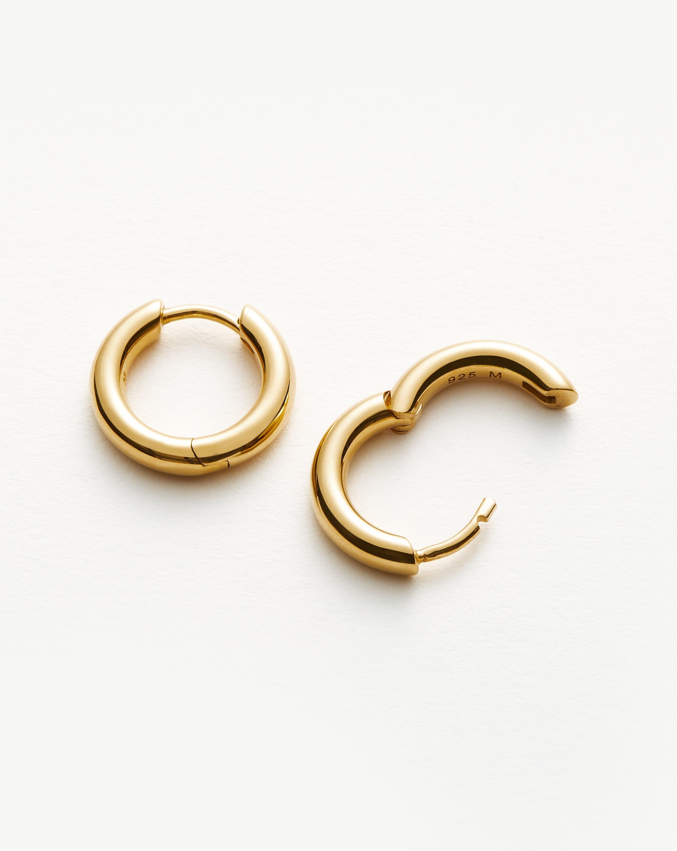Classic Tunnel Mini Hoop Earrings | 18ct Gold Vermeil