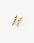 Solid Gold Diamond Charm Hoop Earrings