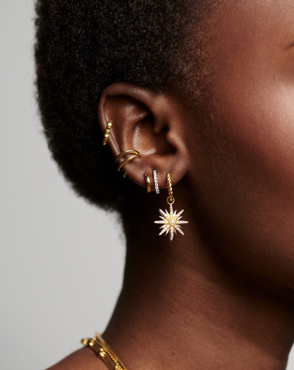 Harris Reed Moonlight Charm Hoop Earrings