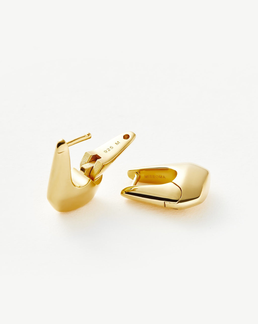 Lucy Williams Arco Small Hoop Earrings  | 18ct Gold Vermeil