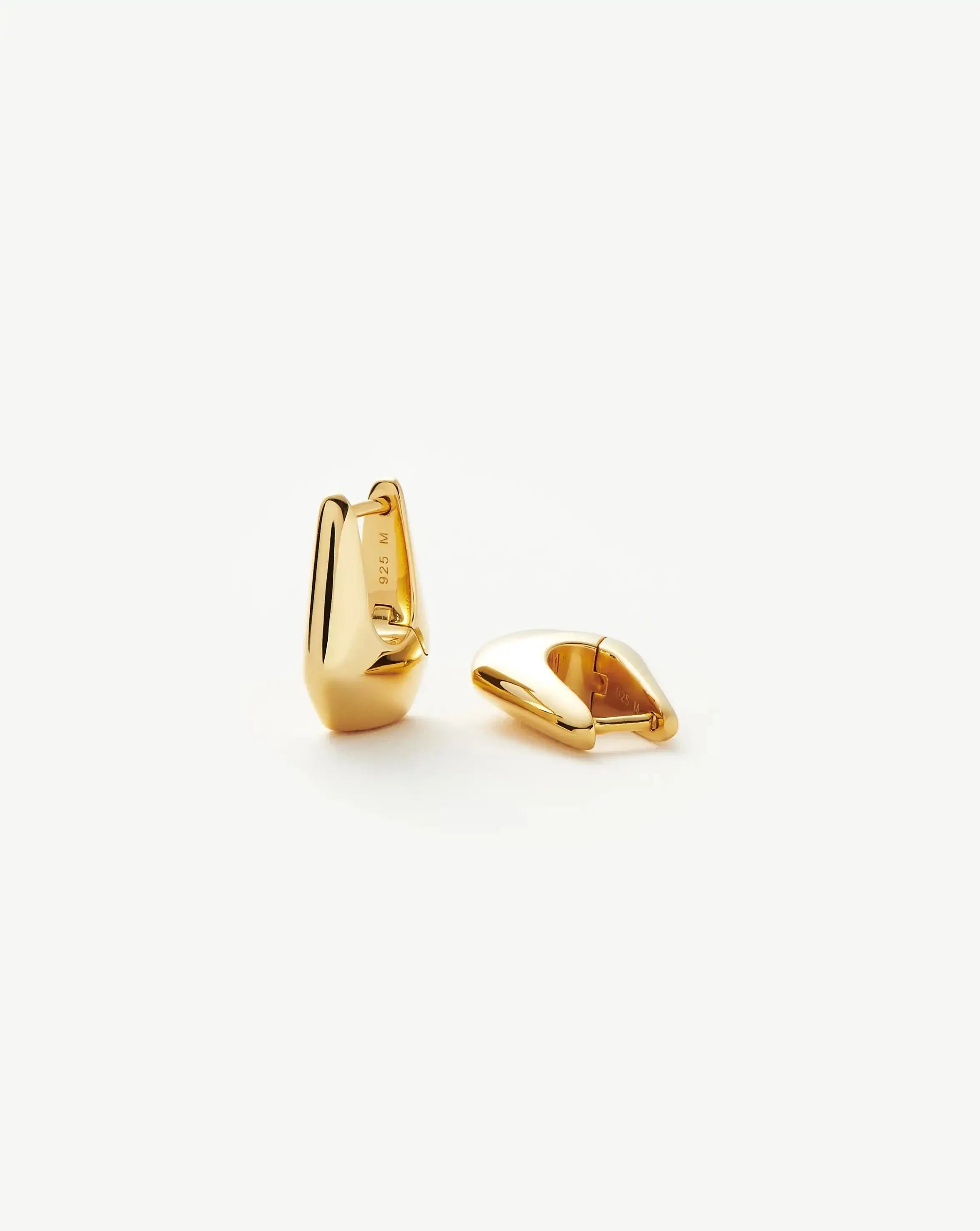 Lucy Williams Arco Small Hoop Earrings  | 18ct Gold Vermeil