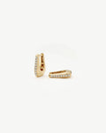 Lucy Williams Solid Gold Diamond Arco Huggies | 14ct Solid Gold/Lab Grown Diamonds