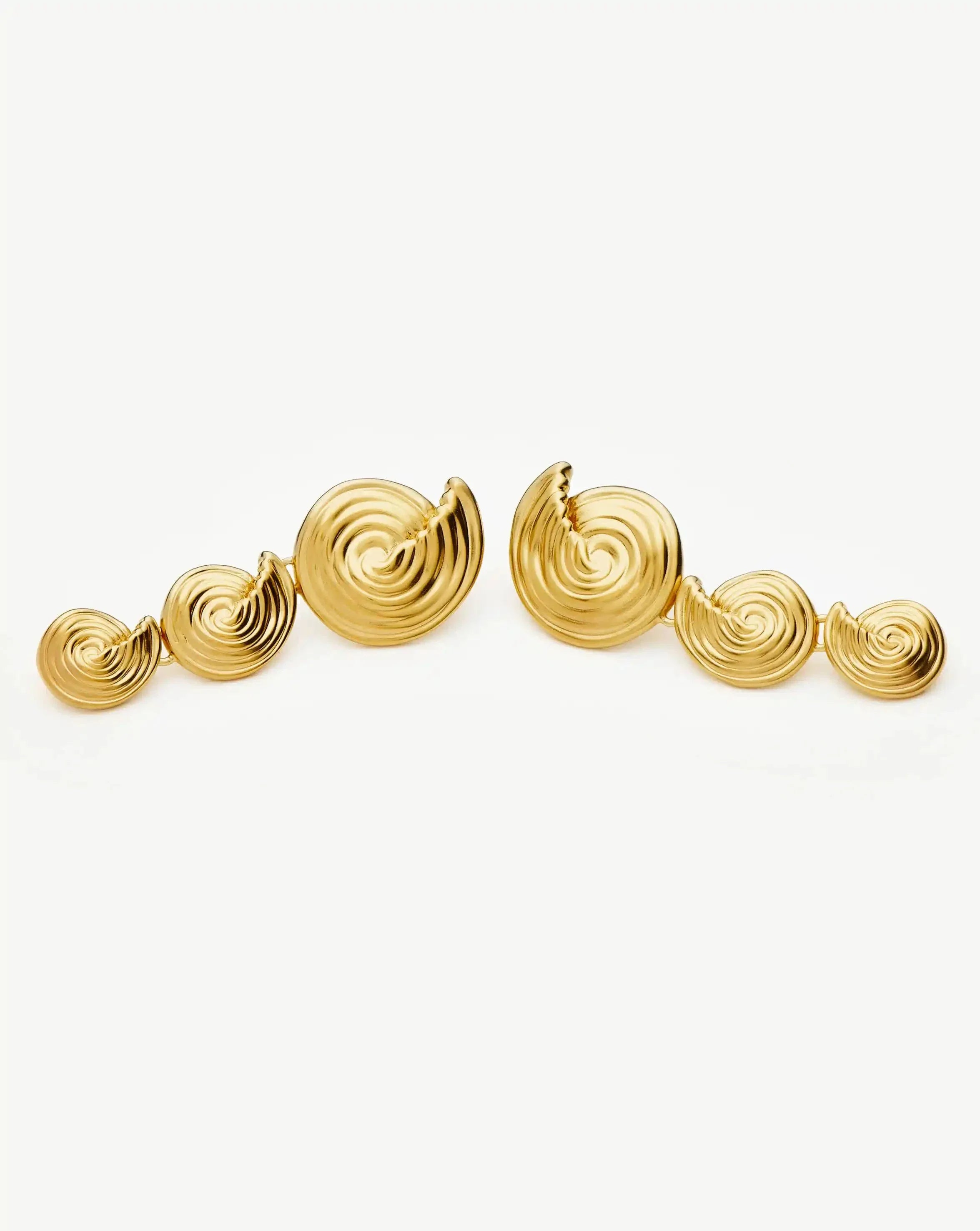 Spiral Statement Drop Earrings | 18ct Gold Plated