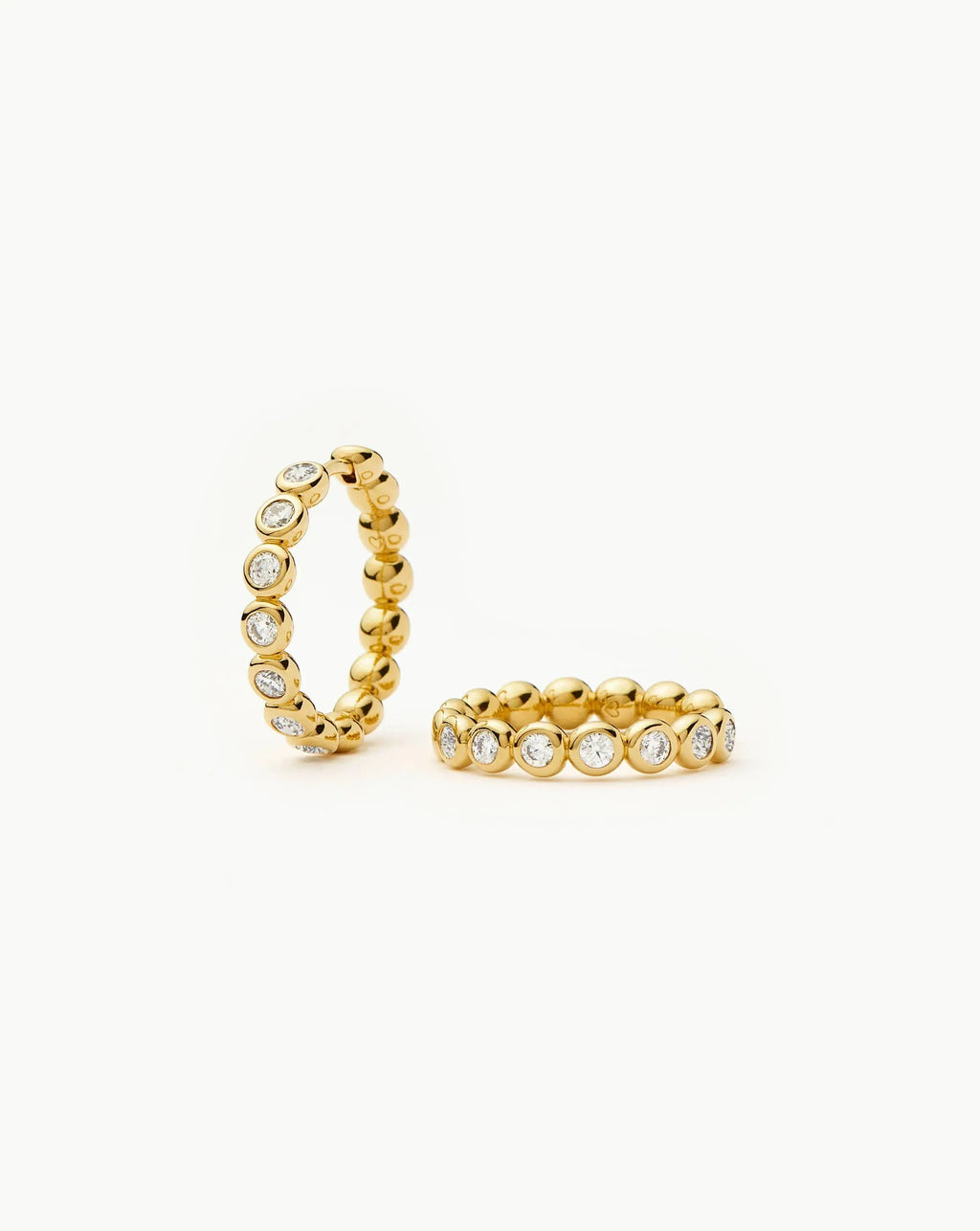 Tennis Classic Hoop Earrings | 18ct Gold Plated/Cubic Zirconia