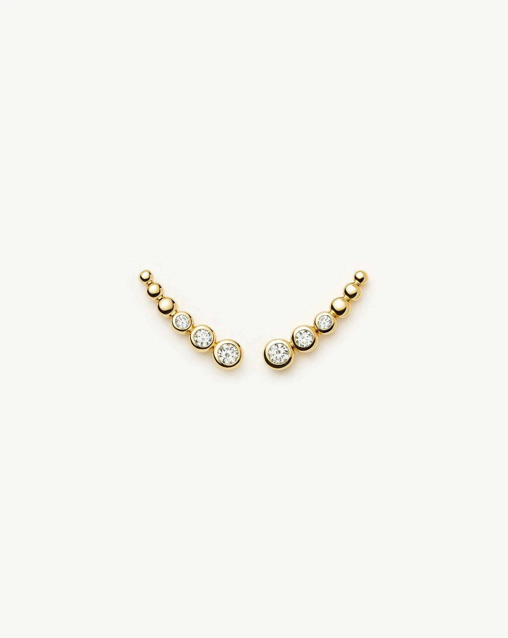 Tennis Climber Earrings | 18ct Gold Vermeil/Cubic Zirconia