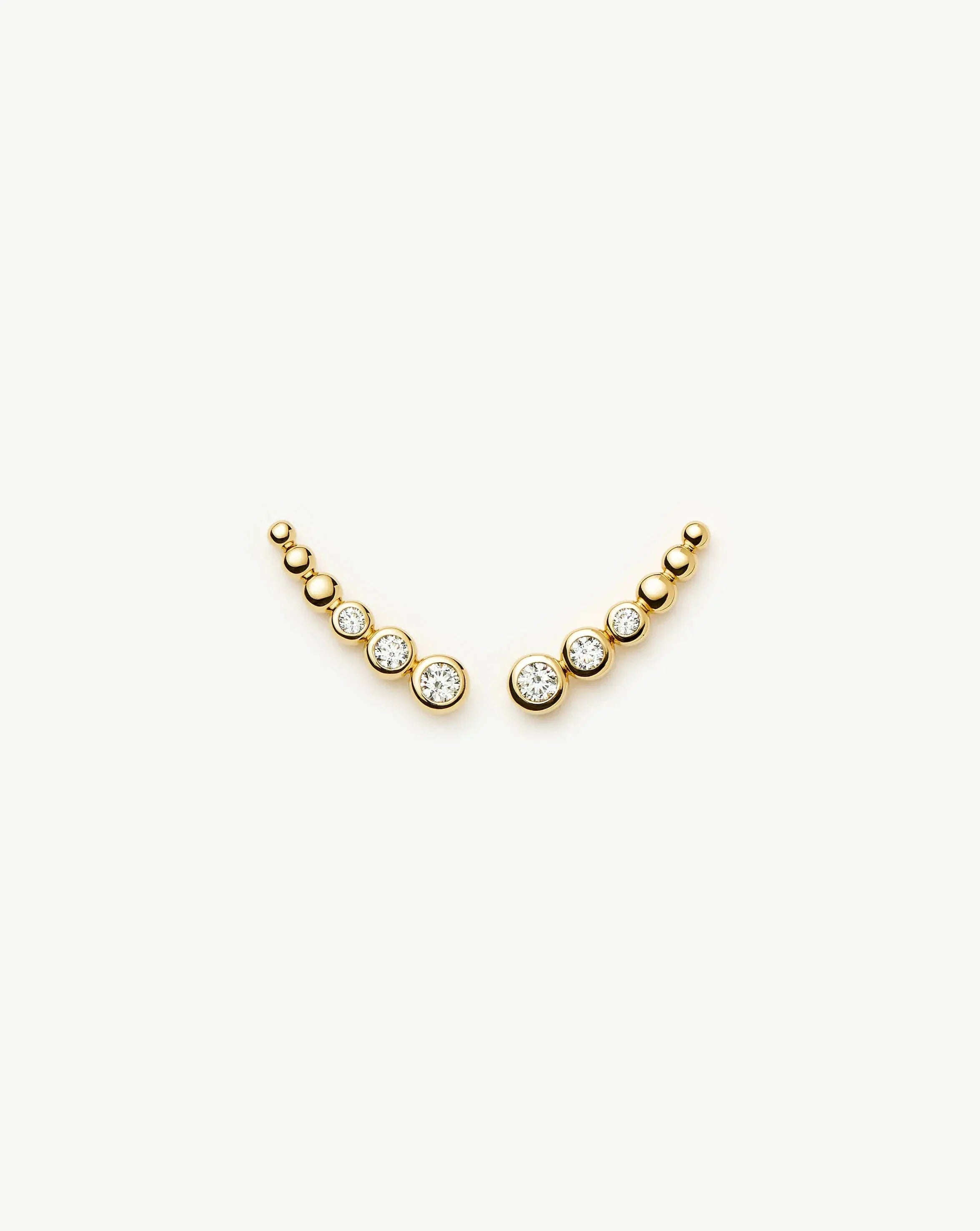 Tennis Climber Earrings | 18ct Gold Vermeil/Cubic Zirconia