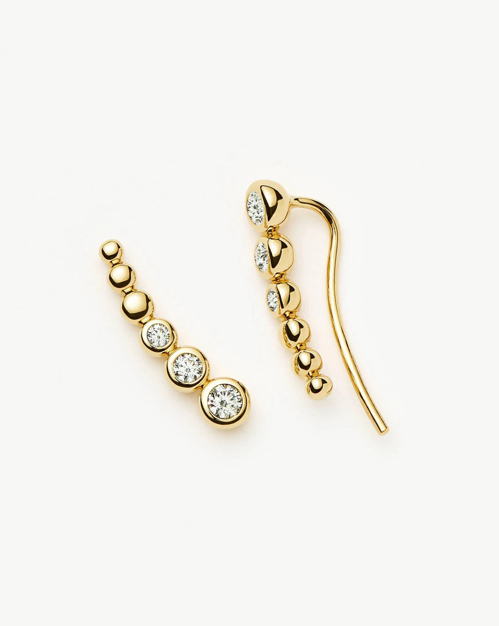 Tennis Climber Earrings | 18ct Gold Vermeil/Cubic Zirconia