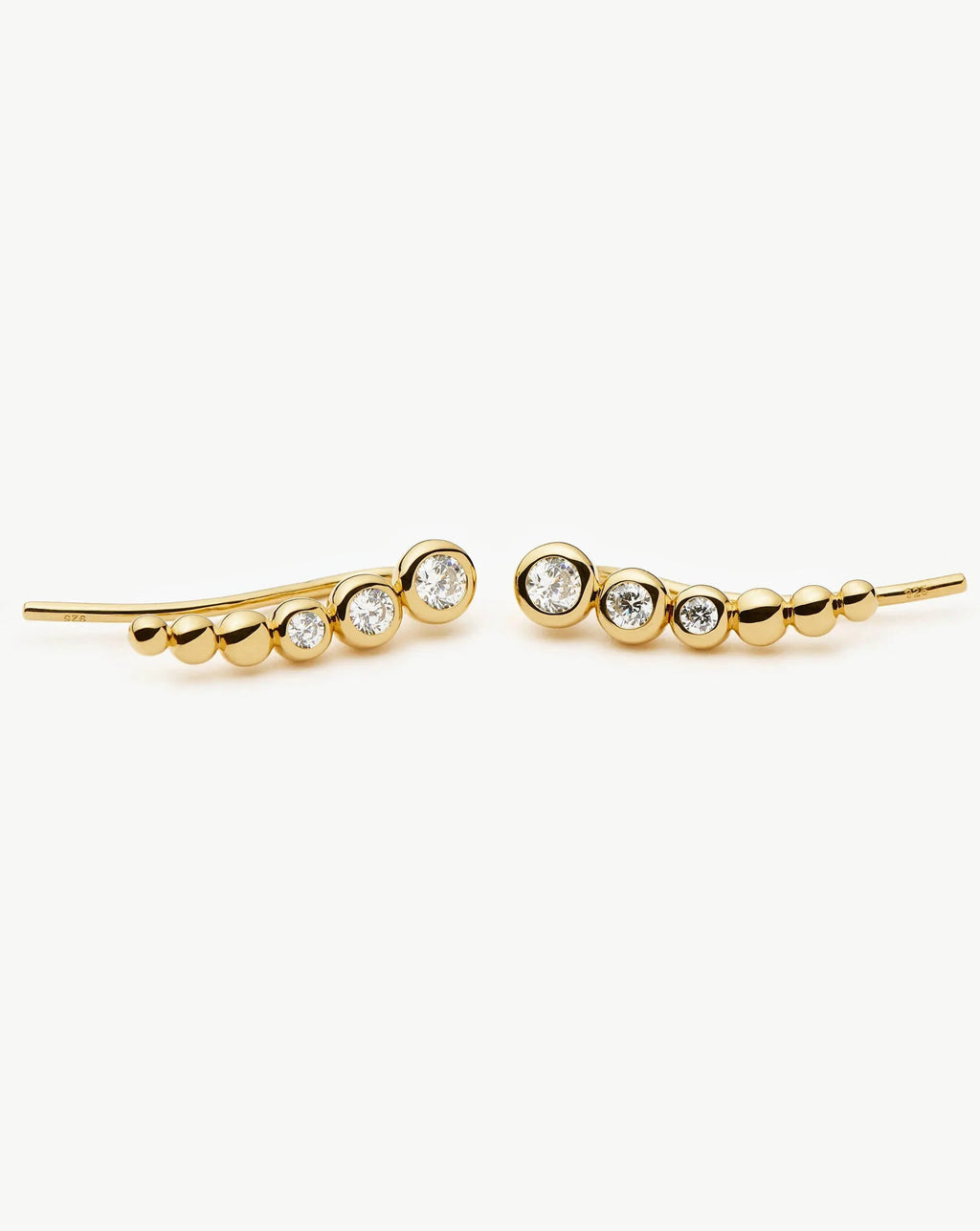 Tennis Climber Earrings | 18ct Gold Vermeil/Cubic Zirconia