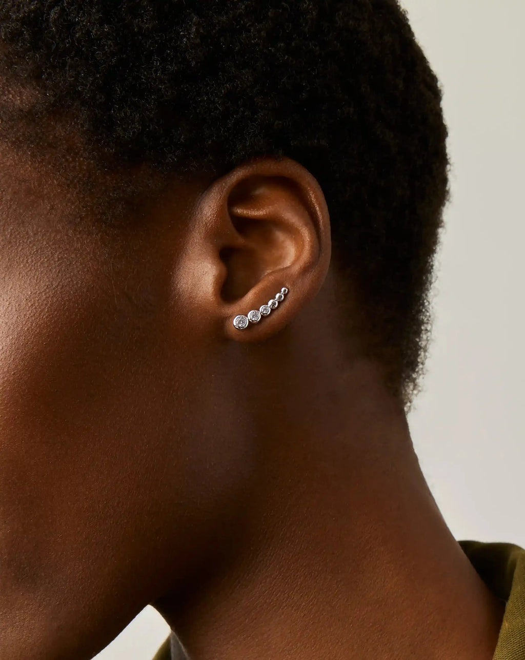 Tennis Climber Earrings | Sterling Silver/Cubic Zirconia