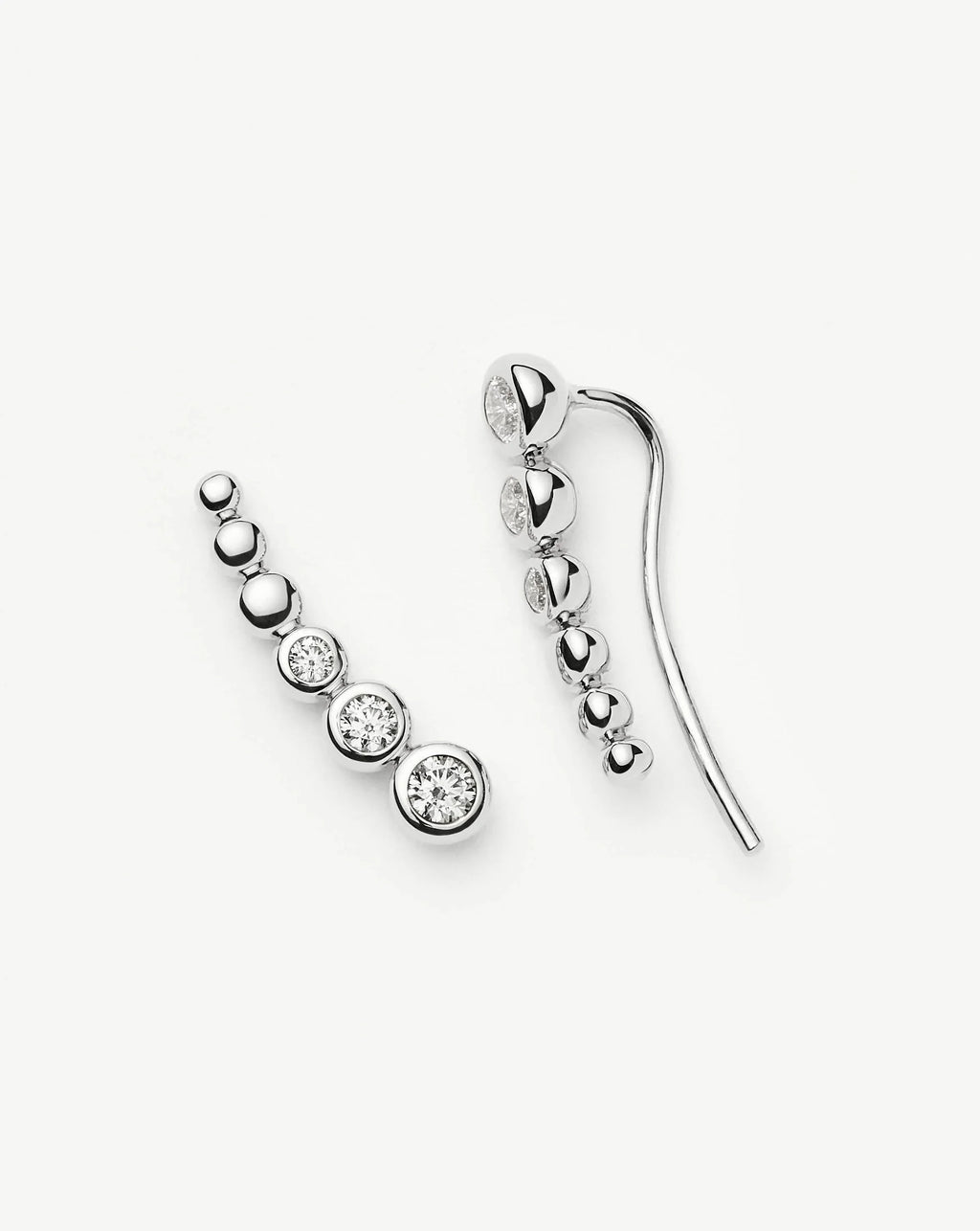 Tennis Climber Earrings | Sterling Silver/Cubic Zirconia